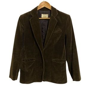 Vintage Lerner chocolate brown Velvet blazer